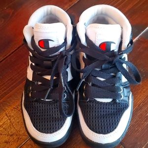 Champion toddler shoes size 11 black and white sneakers